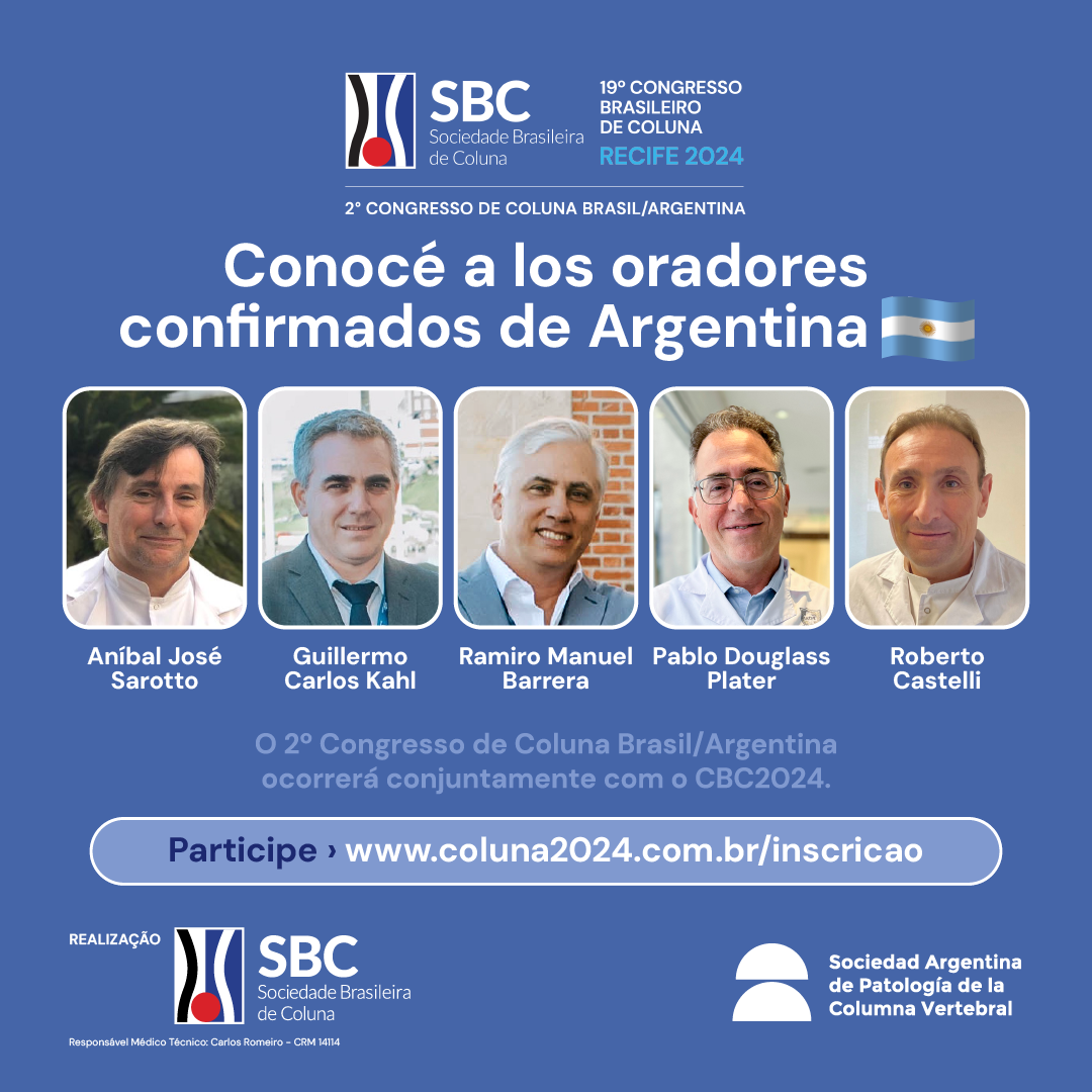 Presentamos el 2° Congreso de Columna Argentina/Brasil y 19º Congreso